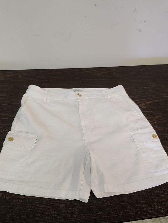 Sundance Pants - Sundance Linen Cargo Shorts White Sz 14
